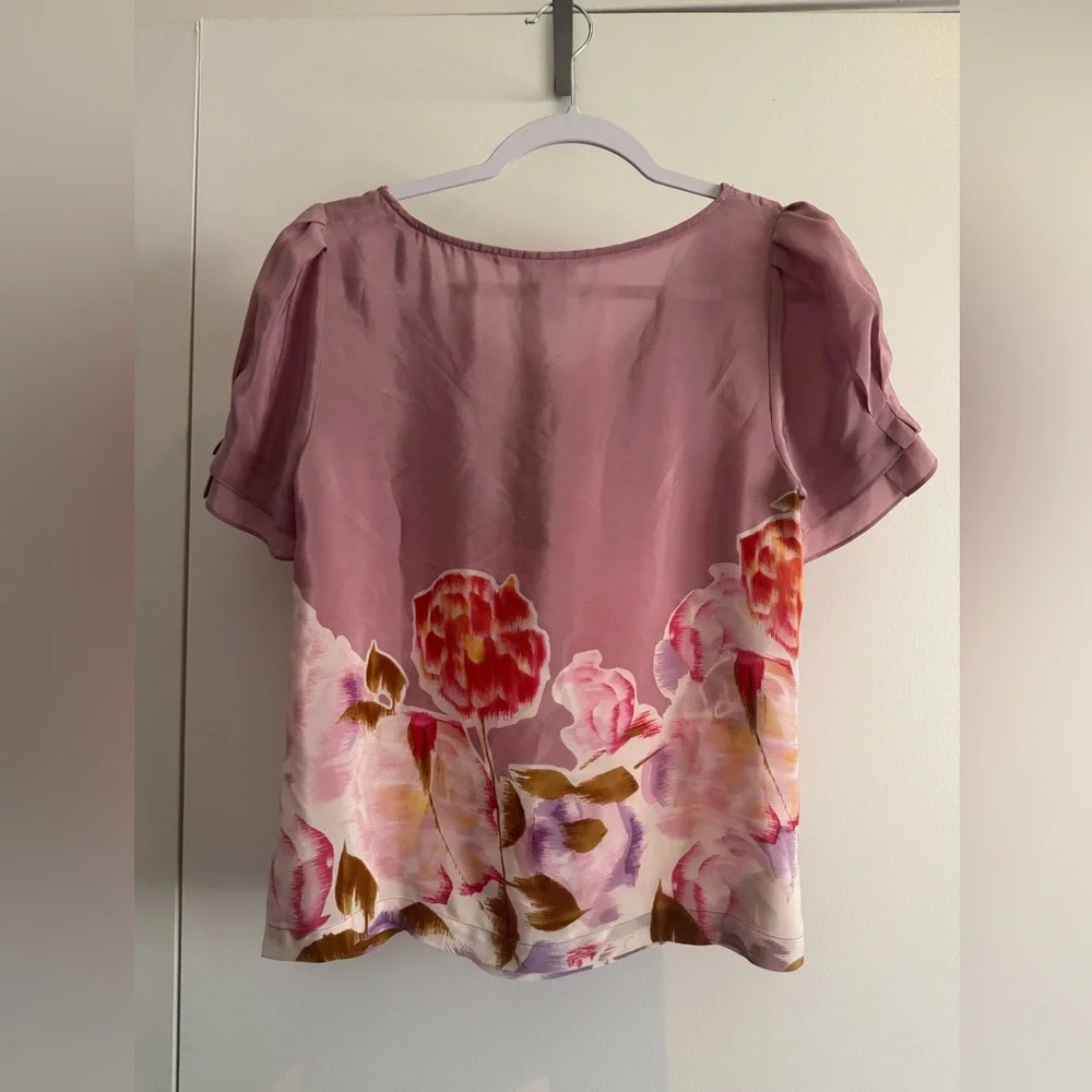 Odille Anthropologie 100% Silk Top - Picture 6 of 6